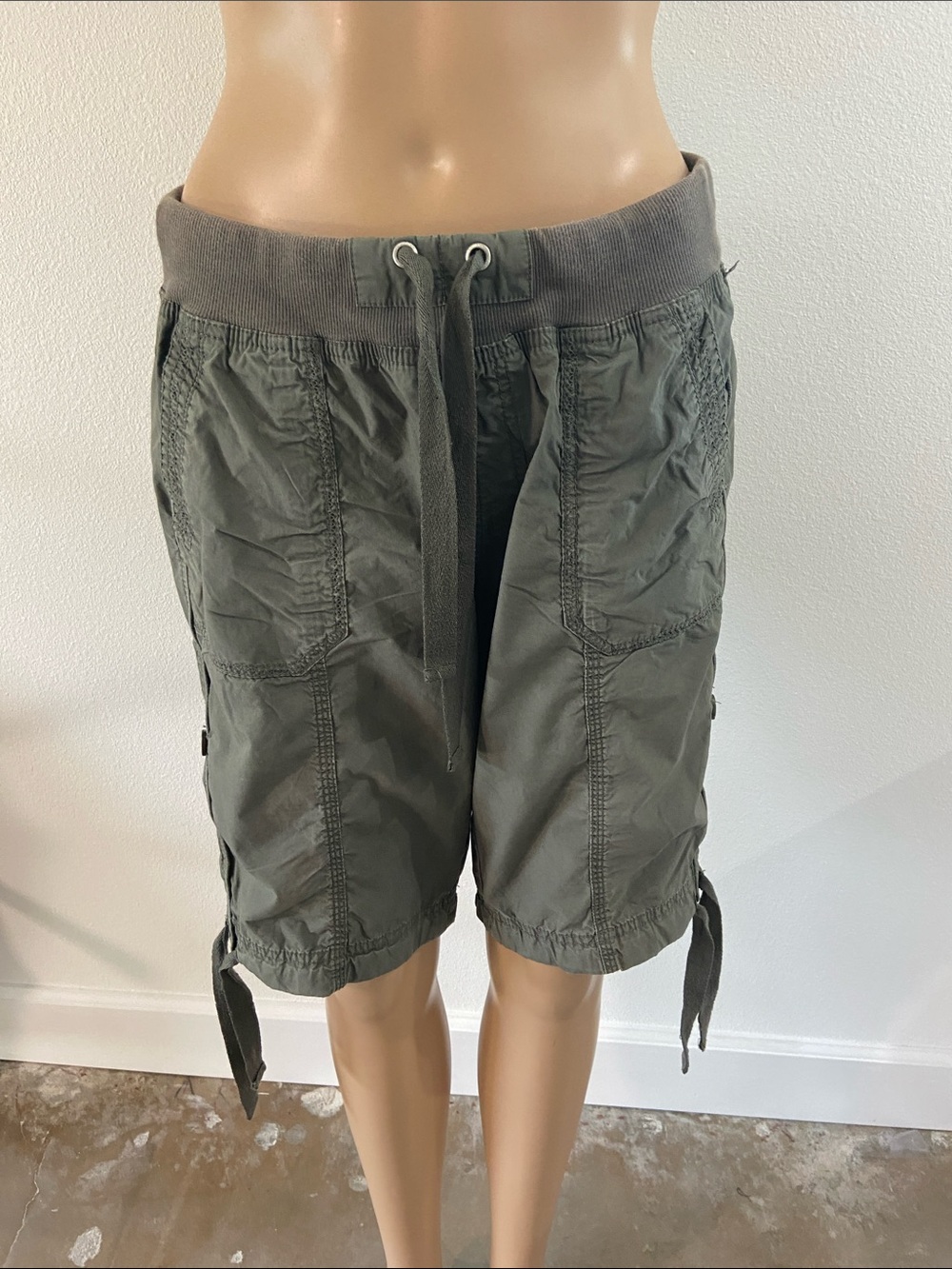 Calvin Klein Olive Drawstring Cargo Shorts